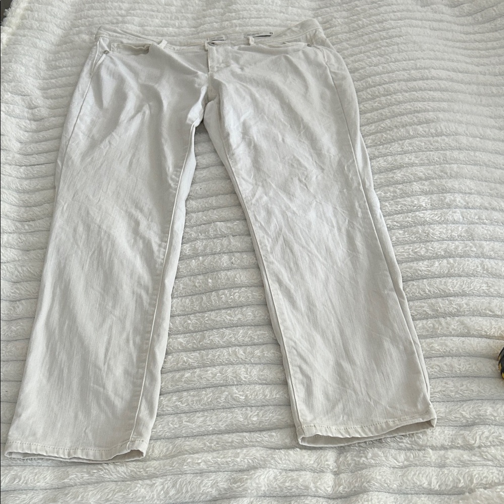 J. Jill Cream Denim Pants